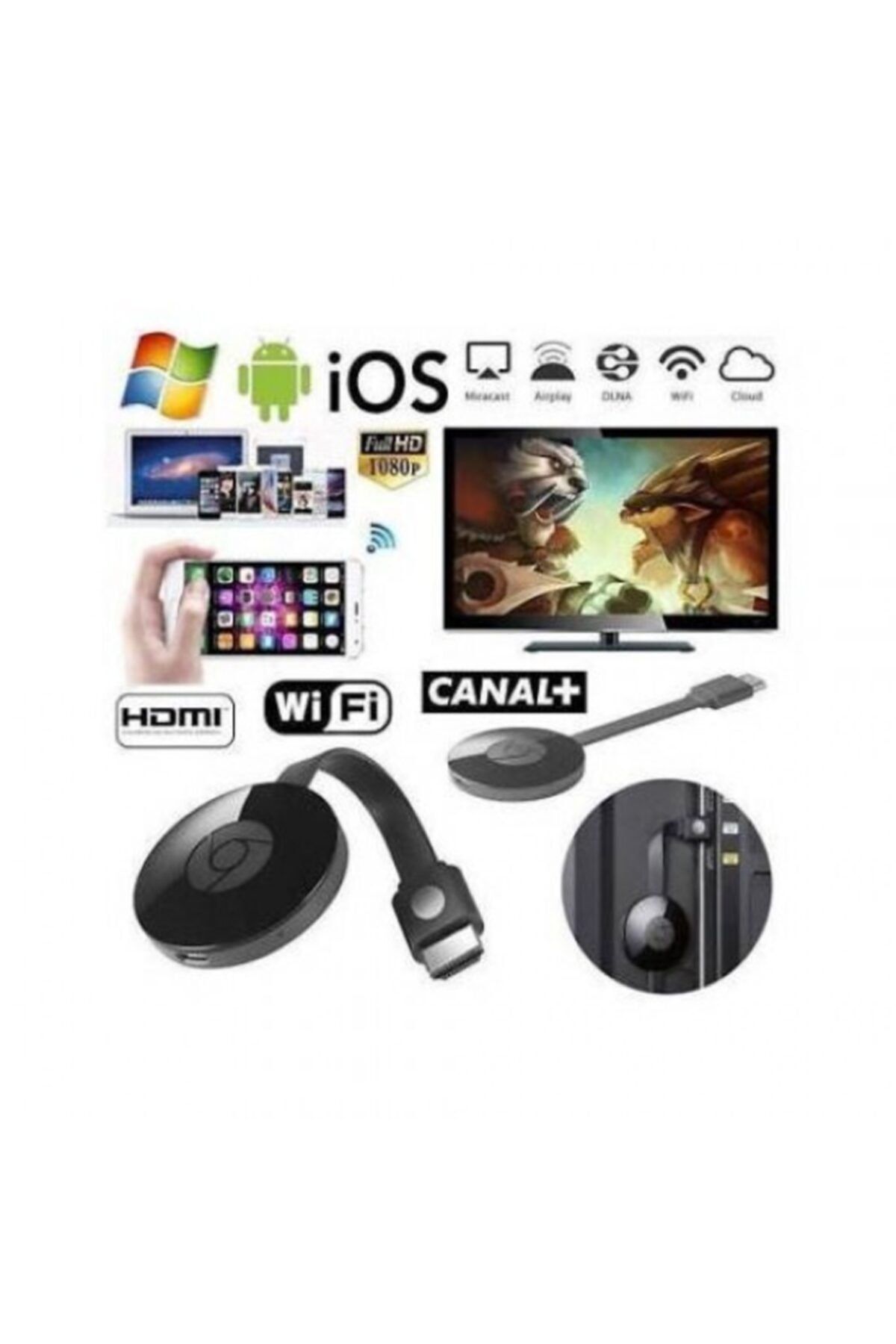 Kablosuz Hdmi Görüntü Aktarıcı 1080P Hd Görüntü Ve Ses Aktarma Ios Android Uyumlu G2-4 #4