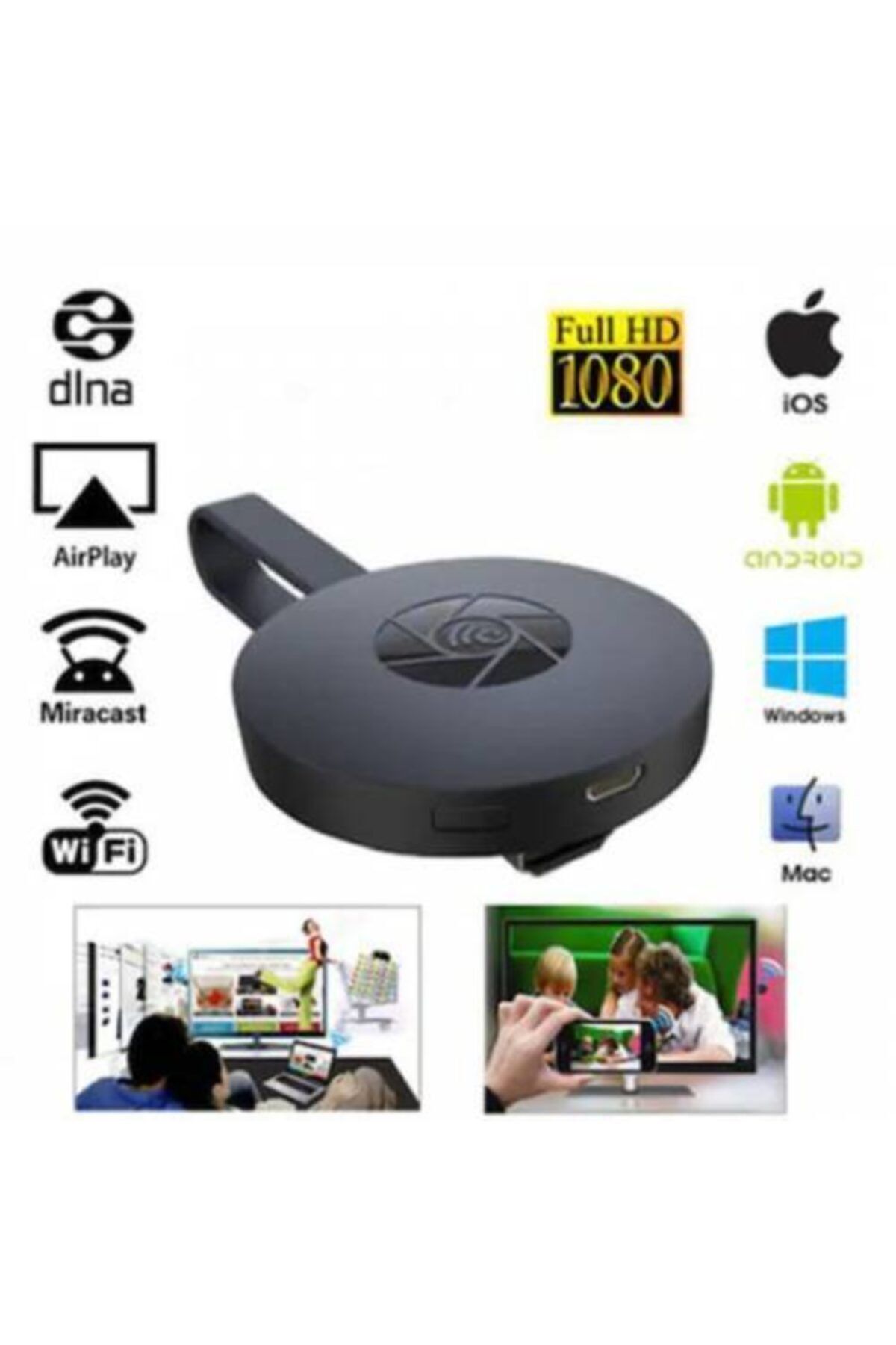 Kablosuz Hdmi Görüntü Aktarıcı 1080P Hd Görüntü Ve Ses Aktarma Ios Android Uyumlu G2-4 #5