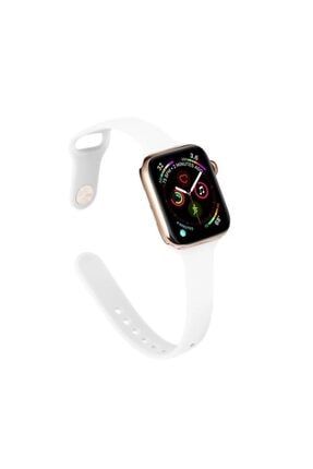 Apple Watch 1 2 3 4 5 6 Ve Se Serisi 38-40 Mm Ince Silikon Kordon INCKRDN