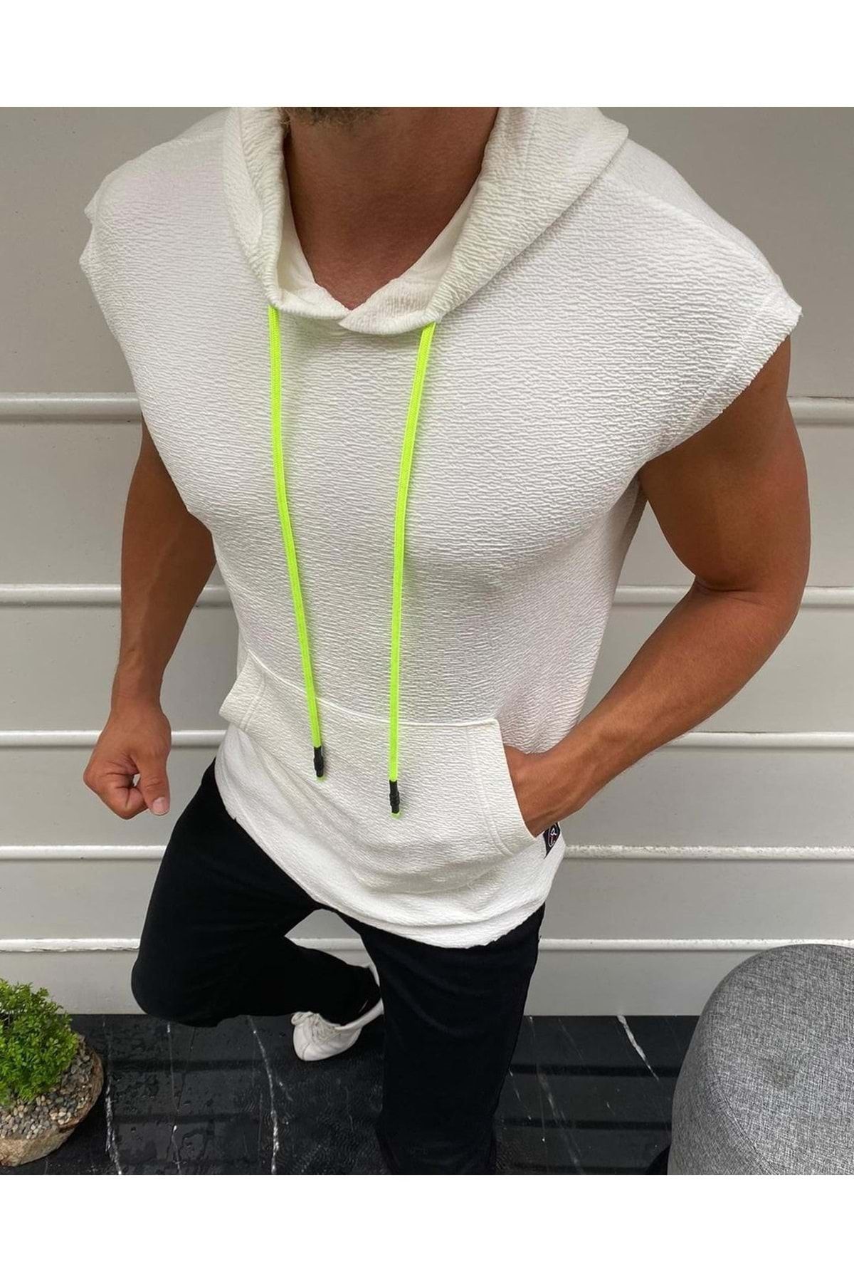 rocqerx erkek ekru sifir kol kapsonlu spor t shirt fiyati yorumlari trendyol