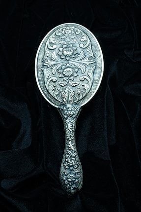 Gümüş El Aynası Eskitme Güneş Modeli TK-925-1006