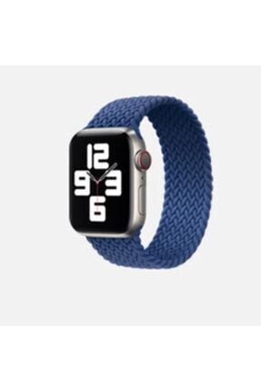 Apple Watch 40mm Small Hasır Örgü Tek Parça Kordon-mavi ı7548265