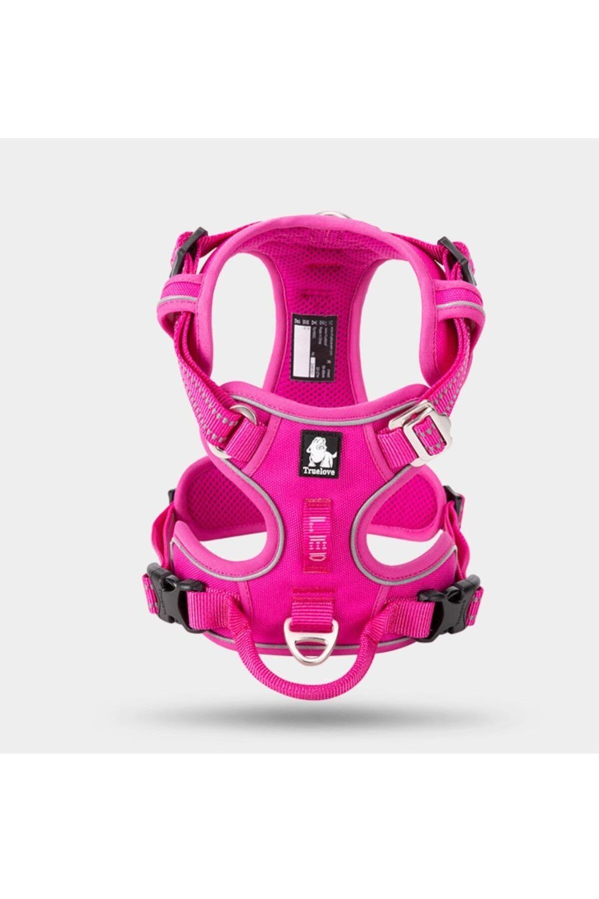 True Love Alüminyum D-halkalı, Ergonomik, Pembe Göğüs Tasması Xsmall