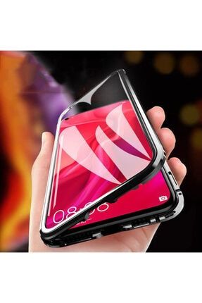 Iphone 12 Mini Uyumlu Mıknatıslı 360 Derece Ön Ve Arka Cam Full Korumalı Manyetik Kılıf KİM19