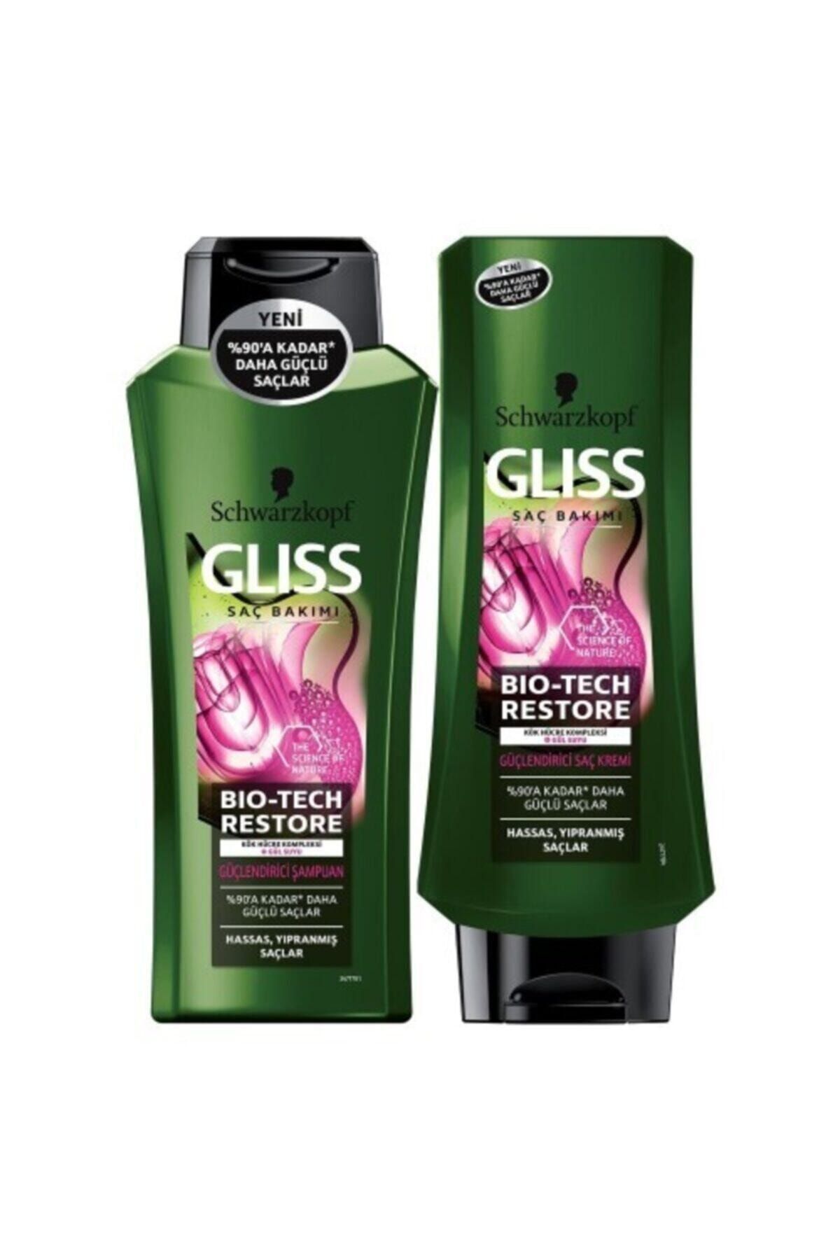 Gliss-Bio-Tech Restore 360 ml Strengthening Shampoo and Conditioner 1