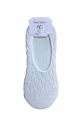 12 Çift Beyaz Renk Fileli Babet Çorap gs-kl293