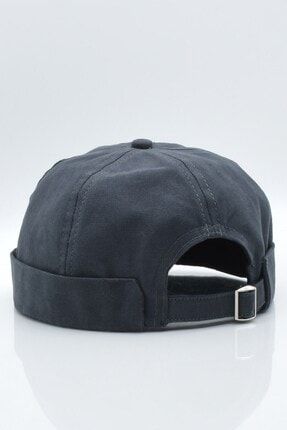Antrasit Hiphop Docker Şapka %100 Pamuk Katlamalı Cap KLH6898