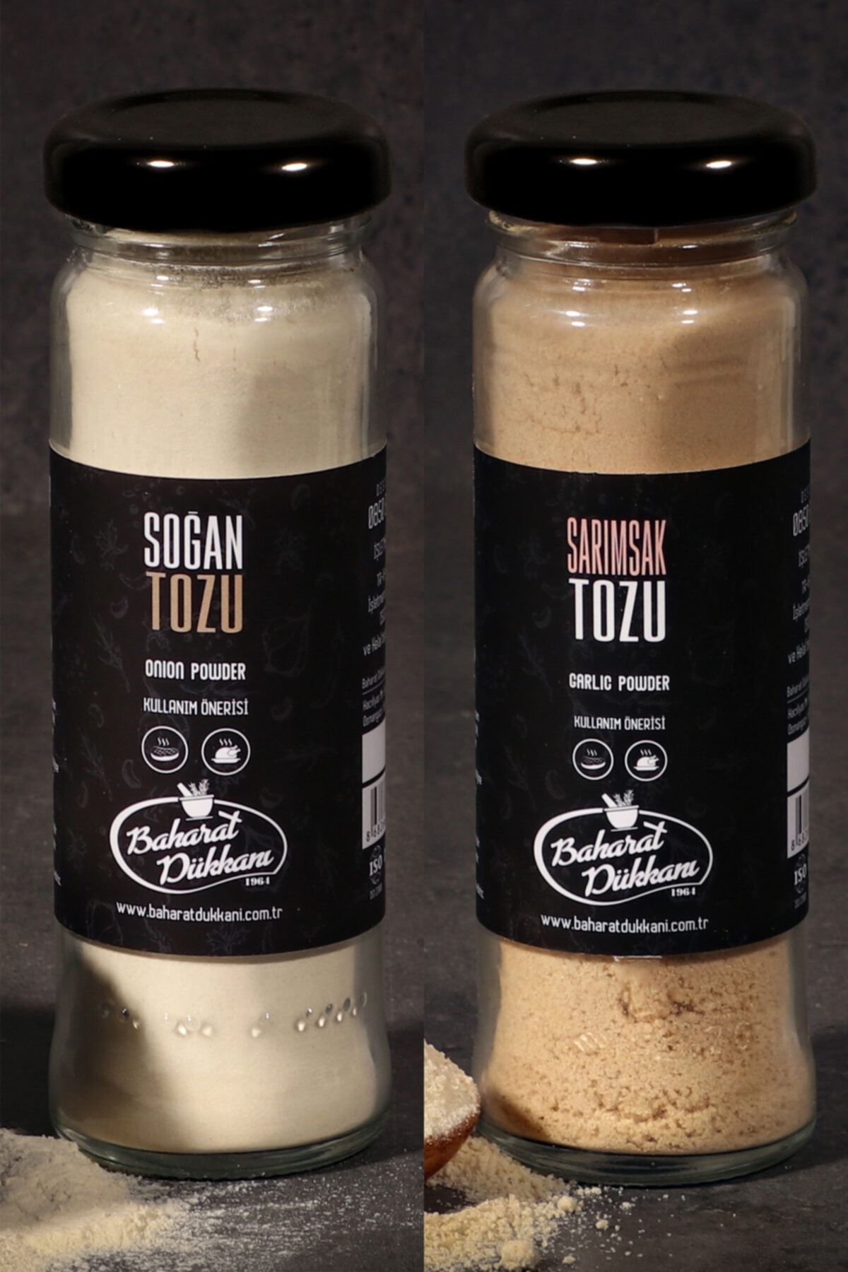 Baharat Dükkanı Sarımsak Tozu - Soğan Tozu 2'li Set