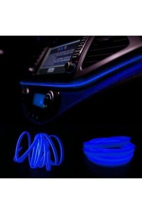 Araç Araba Içi Torpido Ledi Renkli Ip Neon Led 2 Metre Mavi NEON-005