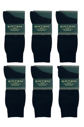 6'lı Merserize Erkek Soket Çorap (siyah) 6ERTMERSERİZE