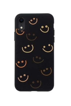 Iphone Xr Uyumlu Smile Premium Silikonlu Siyah Telefon Kılıfı MCIPHXRLSML