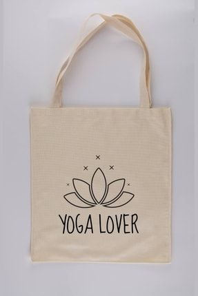 Eco-friendly Lotus Yoga Lover Baskılı Kanvas Askılı Bez Omuz Çantası FECNT051