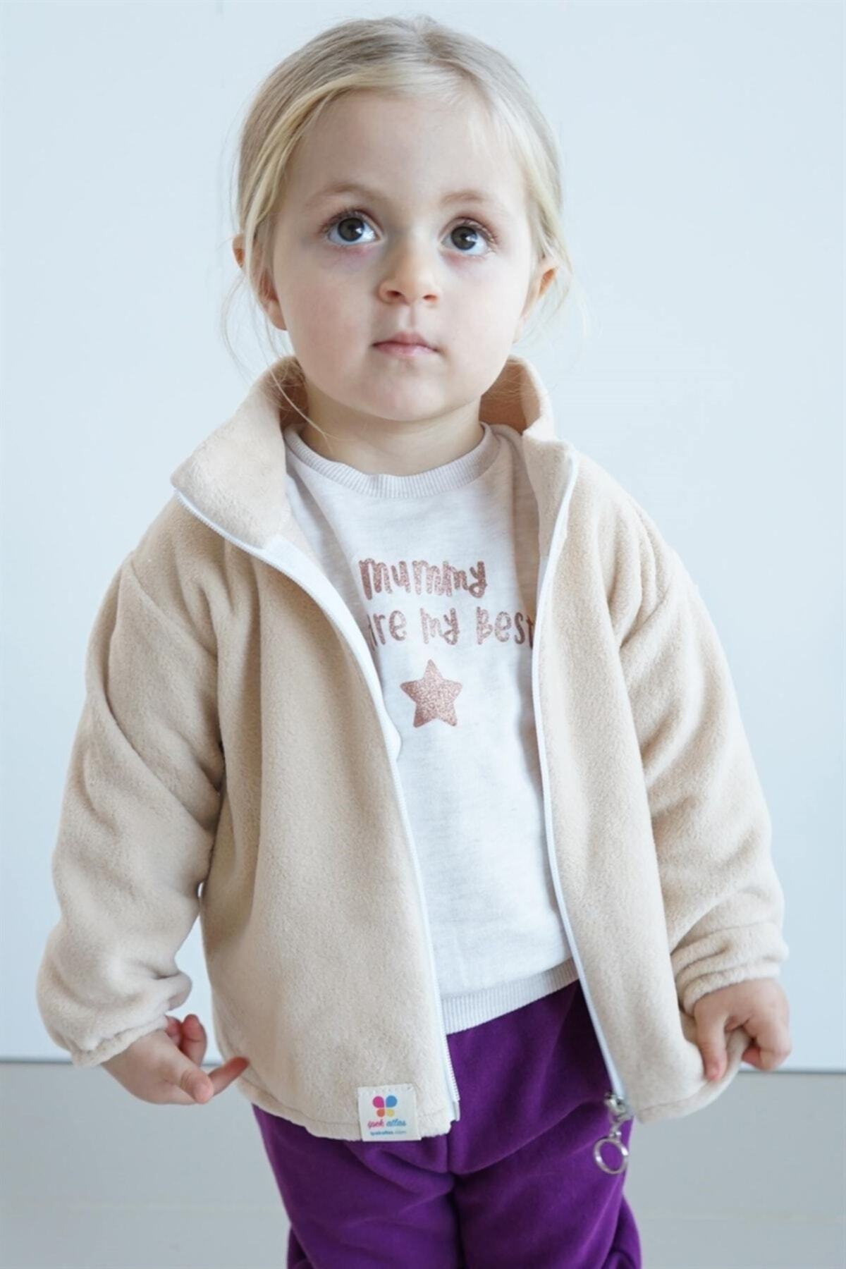  کاپشن پشمی زیپ‌دار دخترانه نرم و راحت