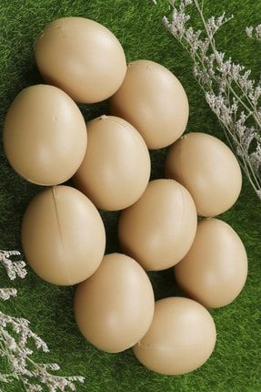 Plastik 10 Adet Yapay Kahverengi Tavuk Yumurtası Orijinal Boyutta Gezen Tavuk Yumurtası CP-STELLA246