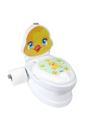 Eğitici Civciv Sesli Işıklı Bebek çocuk Tuvalet Eğitimine Yardımcı Klozet Alıştırma Klozet P13054S6069