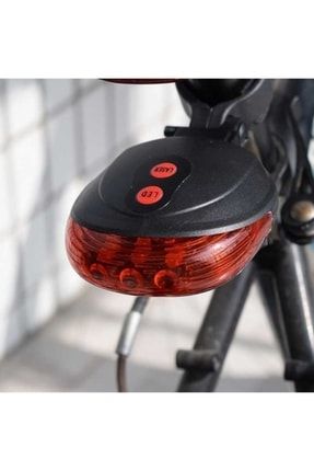 Pilli Bisiklet Led Lazer Işığı Arka Stop Lambası EY0053
