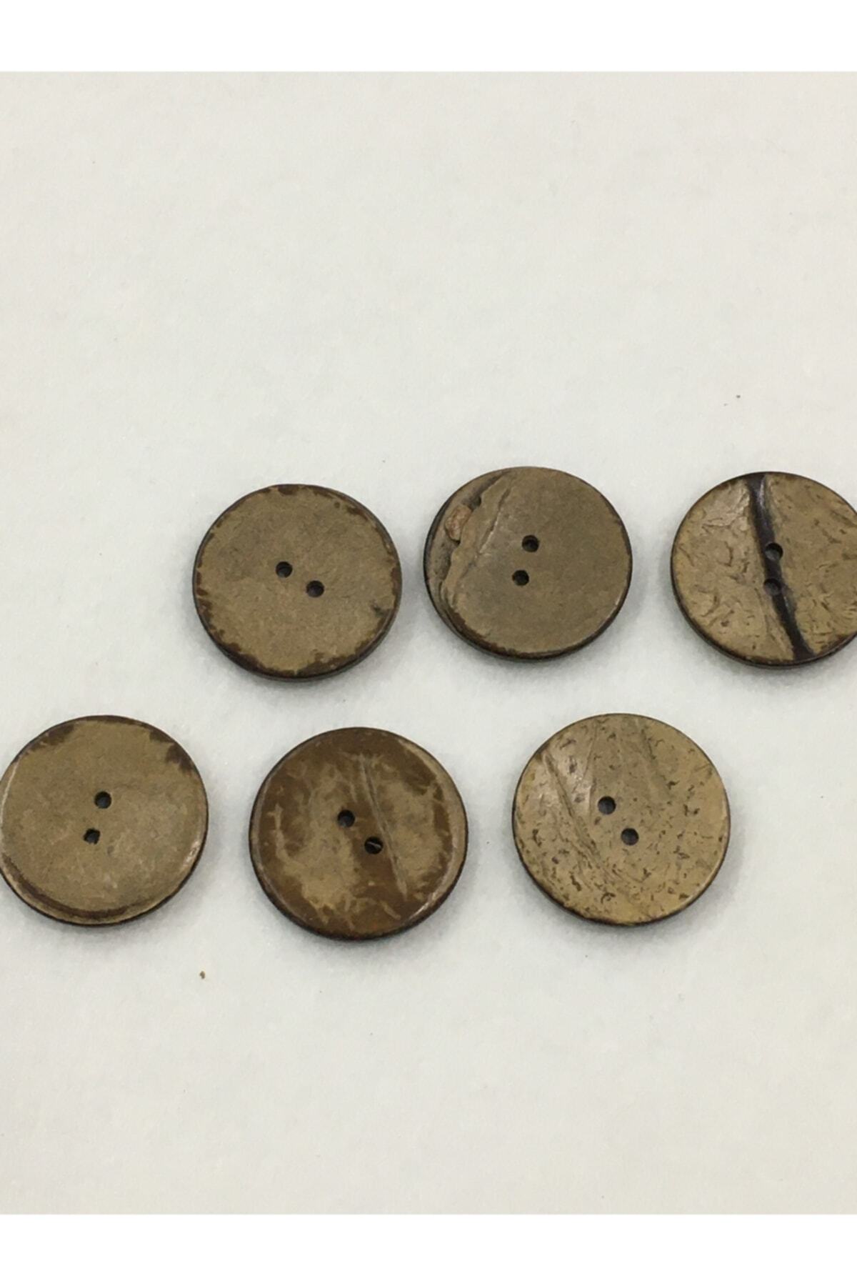 Coconut Button 6 Pieces, 3 Cm Diameter