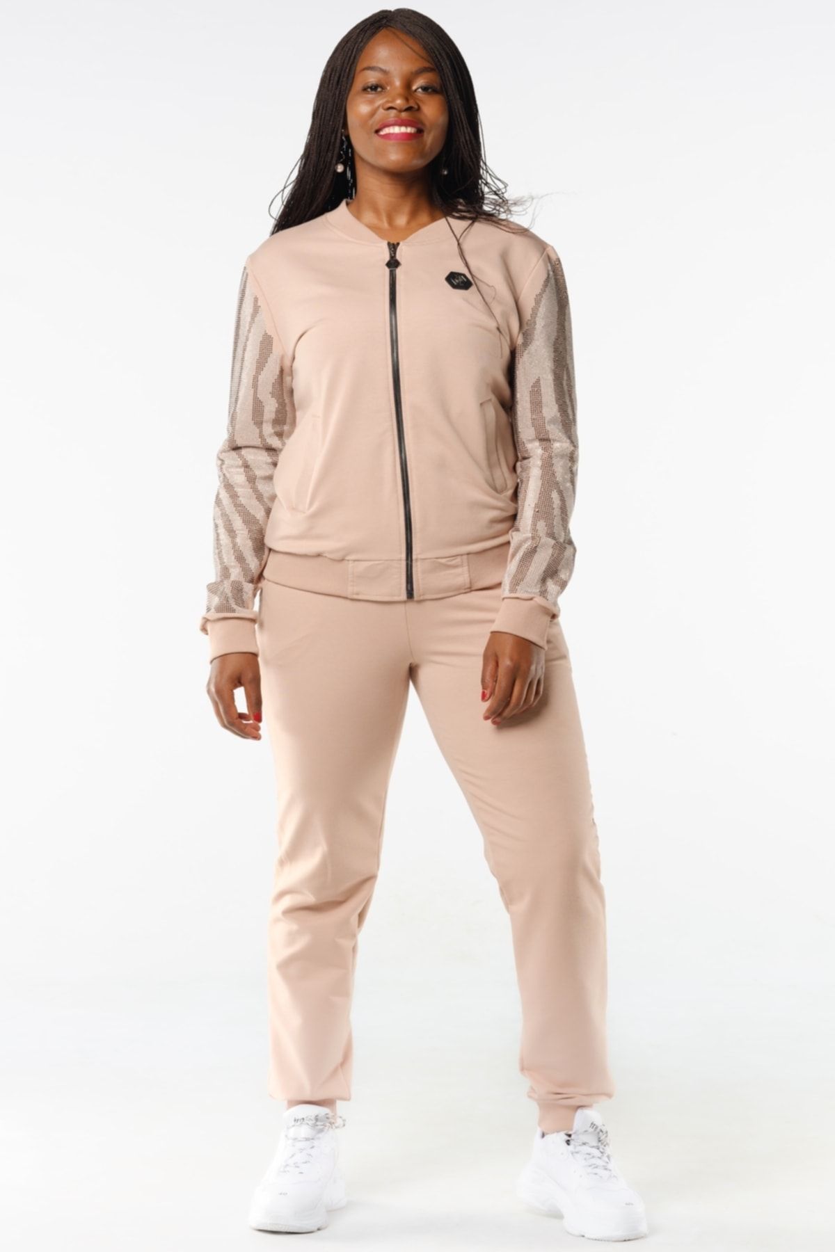 Womens beige nike tracksuit hotsell