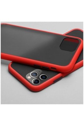 Iphone 11 Pro Max Uyumlu Kılıf Stylish Silikon Kenar Kılıf Kırmızı 2132-m352