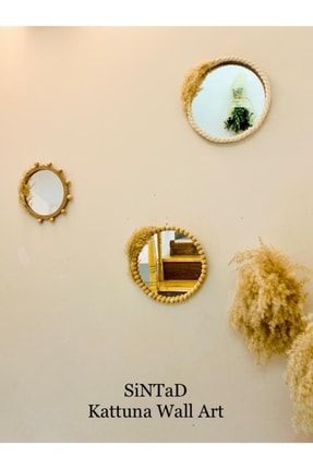 Boncuklu Ayna Duvar Dekorasyon Ürünü 3’lü Set TYC00398881555