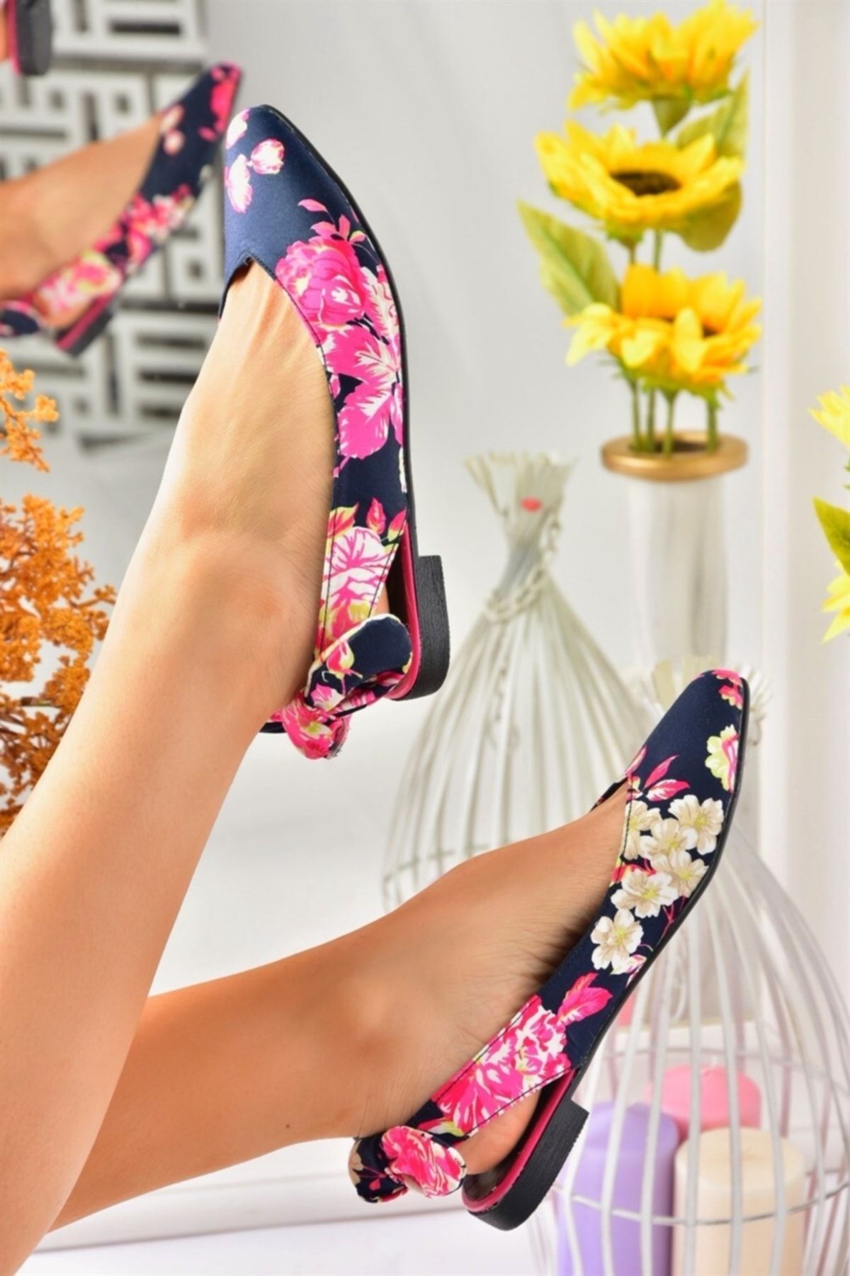 Fox Shoes Navy blue fuchsia Fabric Women s Ballerinas D726495304