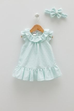 Best Baby Pileli Yaka Detaylı Elbise ELB8136