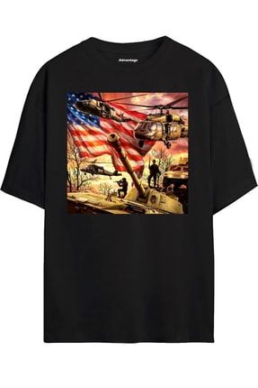 United States Army Özel Tasarım Oversize T-shirt Tişört adv-army-oversize-0usa01