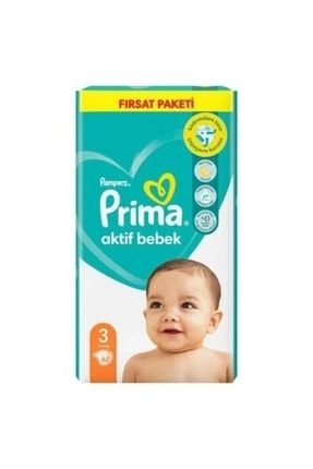 Bebek Bezi Aktif Bebek 3 Beden 62 Adet Fırsat Paketi PRA-1673081-8102