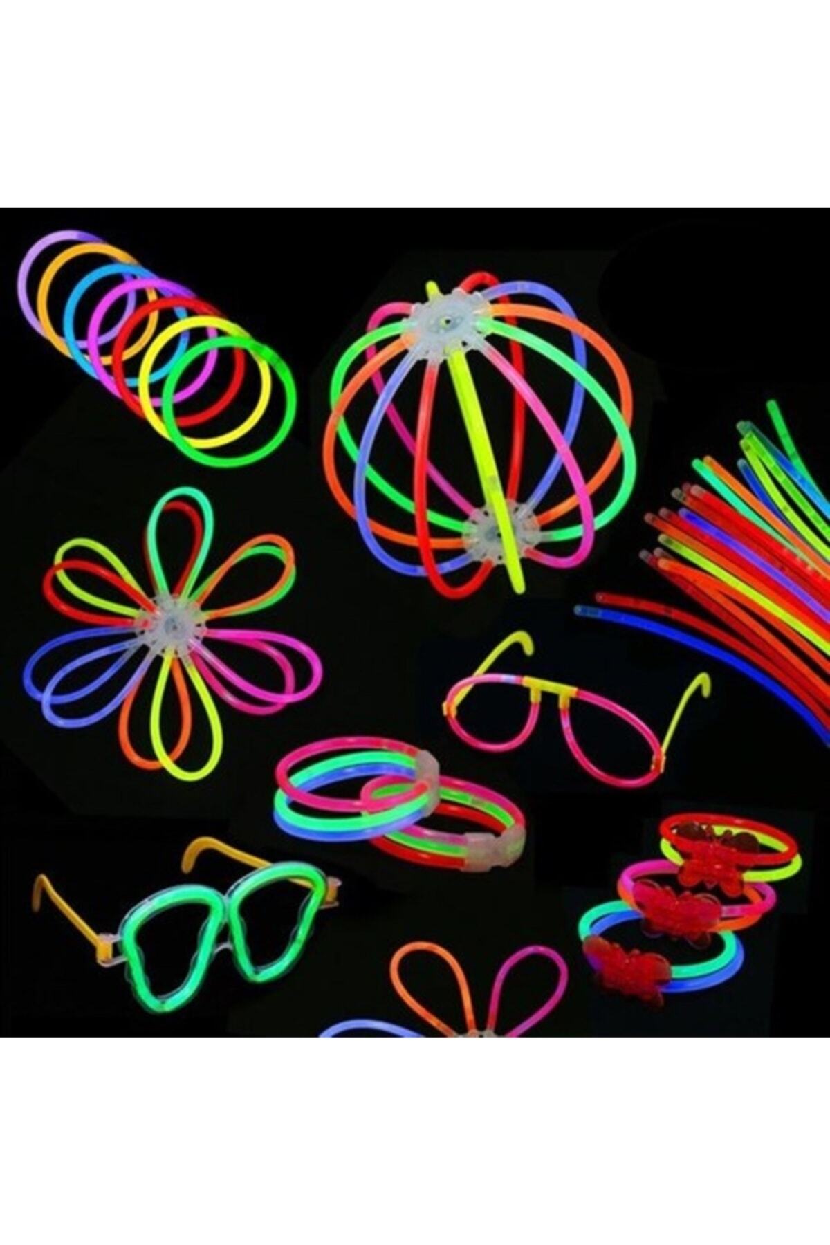 hediyeconcepti Glow Stick Fosforlu Neon Bileklik 50 Adet