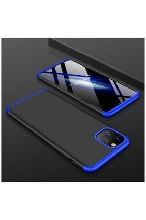 Apple Iphone 11 Pro Max Uyumlu Kılıf Kamera Korumalı Platinum Kılıf Siyah + Mavi 1205-m352