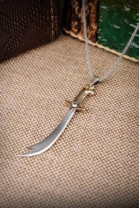 925 Ayar Gümüş Zülfikar Kılıç Model Erkek Kolye 3022254