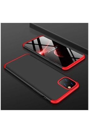 Apple Iphone 11 Pro Max Uyumlu Kılıf Kamera Korumalı Platinum Kılıf Siyah + Kırmızı 1205-m352
