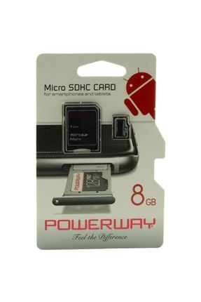 Powerway Pwr-8 Mıcro 8gb Sd Hafıza Kartı (class 10) 518395