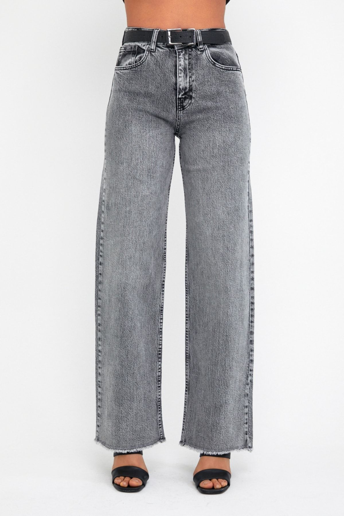 Wide Leg Likralı Pantolon