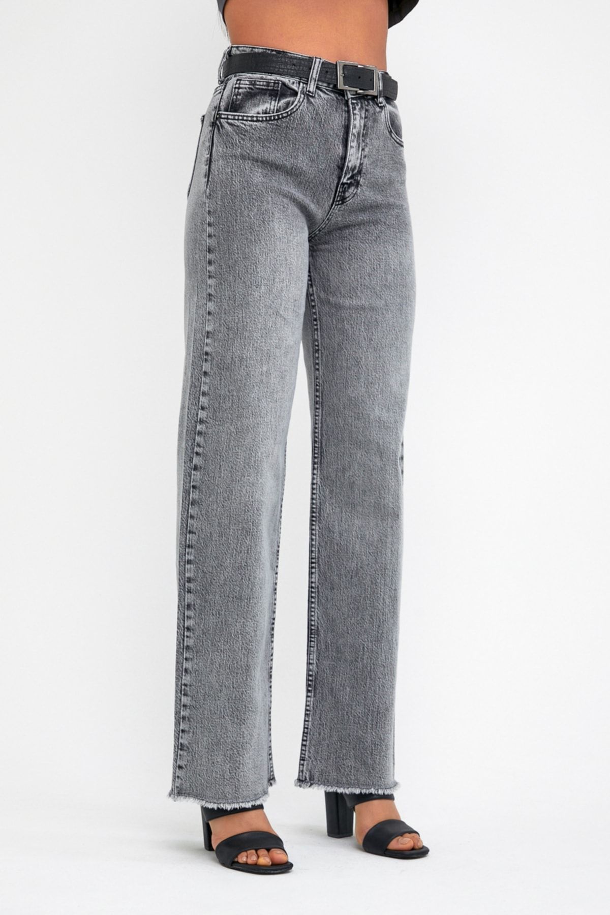 Wide Leg Likralı Pantolon