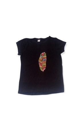 Kız Çocuk Yaprak Baskılı T-shirt 8692028-783