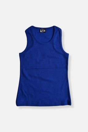 Kız Çocuk Saks Mavi Kolsuz T-shirt CL0184003