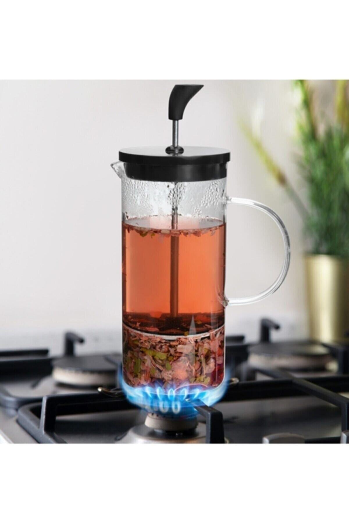 Genel Markalar French Press 2 Si 1 Arada 600 Ml,bitki Çayı,kahve,çay Demleme Kiti,ateşe Dayanıklı Fma07825