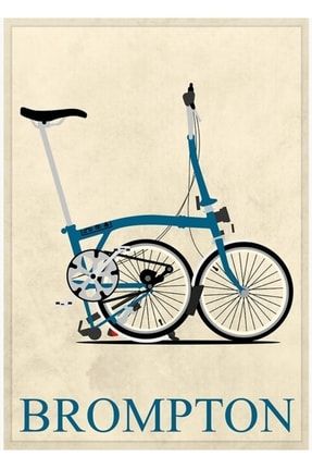 Brompton Katlanır Bisiklet Tablo Ahşap Poster Dekoratif f8f8f8.u3(120)spor