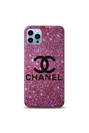 Iphone 13 Pro Max Uyumlu Pembe Simli Chanel Logo Tasarımlı Telefon Kılıfı Y-uchnl024 rengeyik000922305