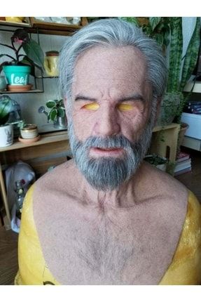 Yaşlı Adam Gerçekçi Balmumu Silikon Maske 0068