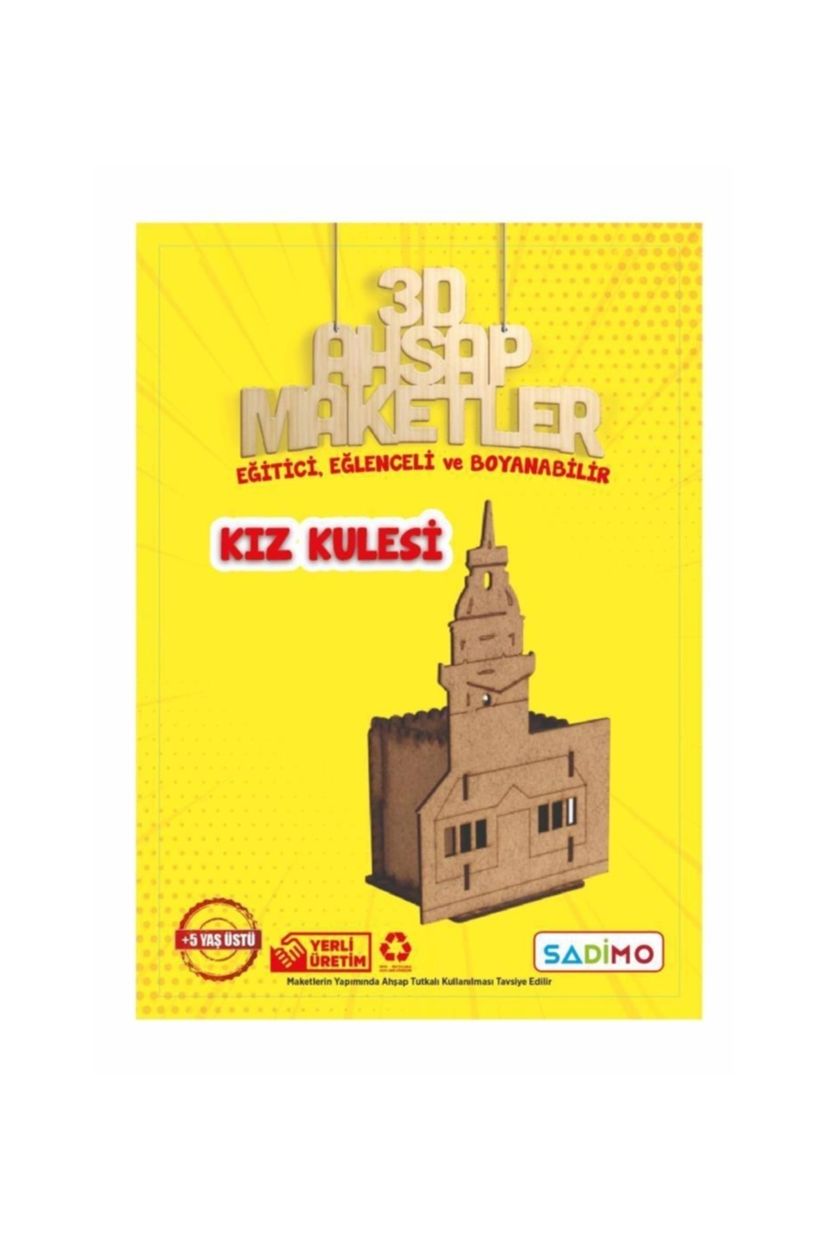 Sadimo sadimo craft Sadimo Maiden's Tower 3d Wooden Model- Trendyol