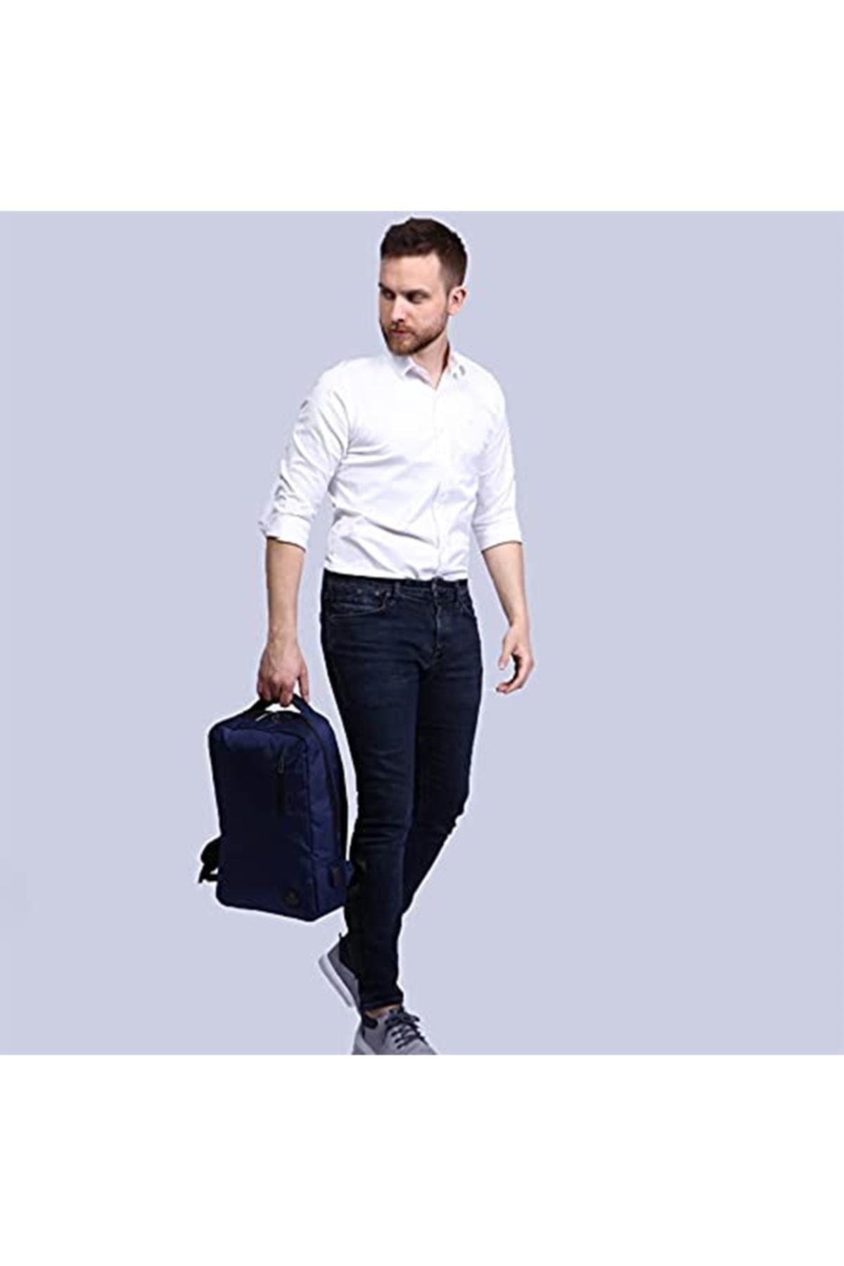 کوله پشتی زنانه آبی سرمه ای My Valice | MV2973 اورجینال - تصویر 3