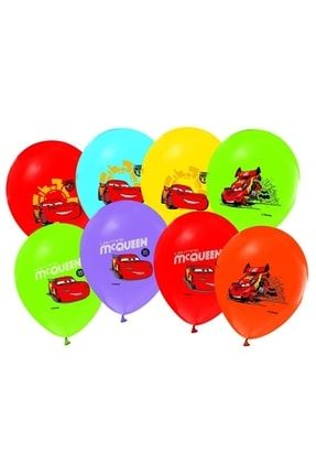 Cars Şimşek Mcqueen Doğum Günü Balonu 10 Adet carslatex
