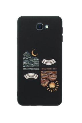 Samsung J7 Prime 2 Uyumlu Sunset Wave Premium Silikonlu Siyah Telefon Kılıfı SAMJ7PRMLSNSTW