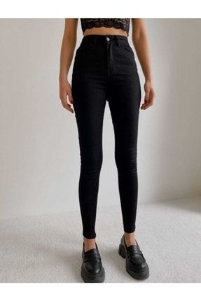 Kadın Siyah Solmayan Dar Paça Skinny Jean Toparlayıcı Pantolon SİYAHSKİNNY1