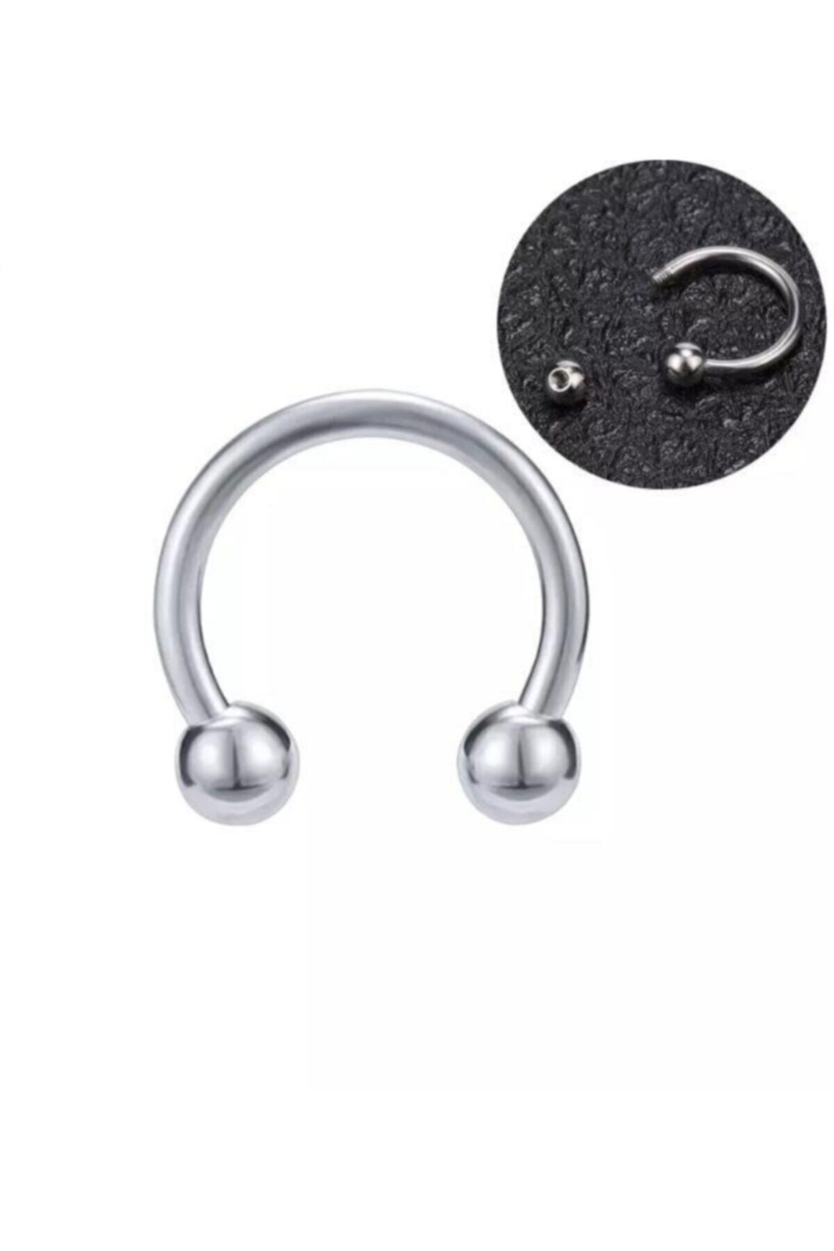 Jaida Moda 316l Cerrahi Çelik 6mm Gümüş Renk Septum Piercing