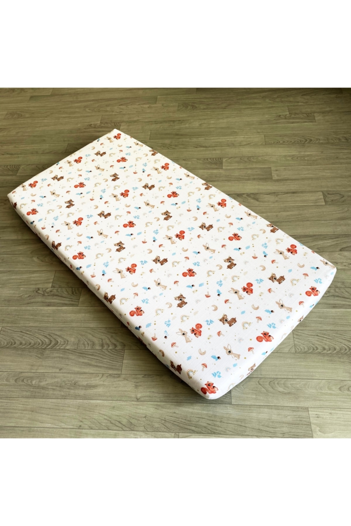 Muslin 60x90 Cm Mother Side Crib Sheet Elasticated 100% Organic Cotton , 10 Cm Height