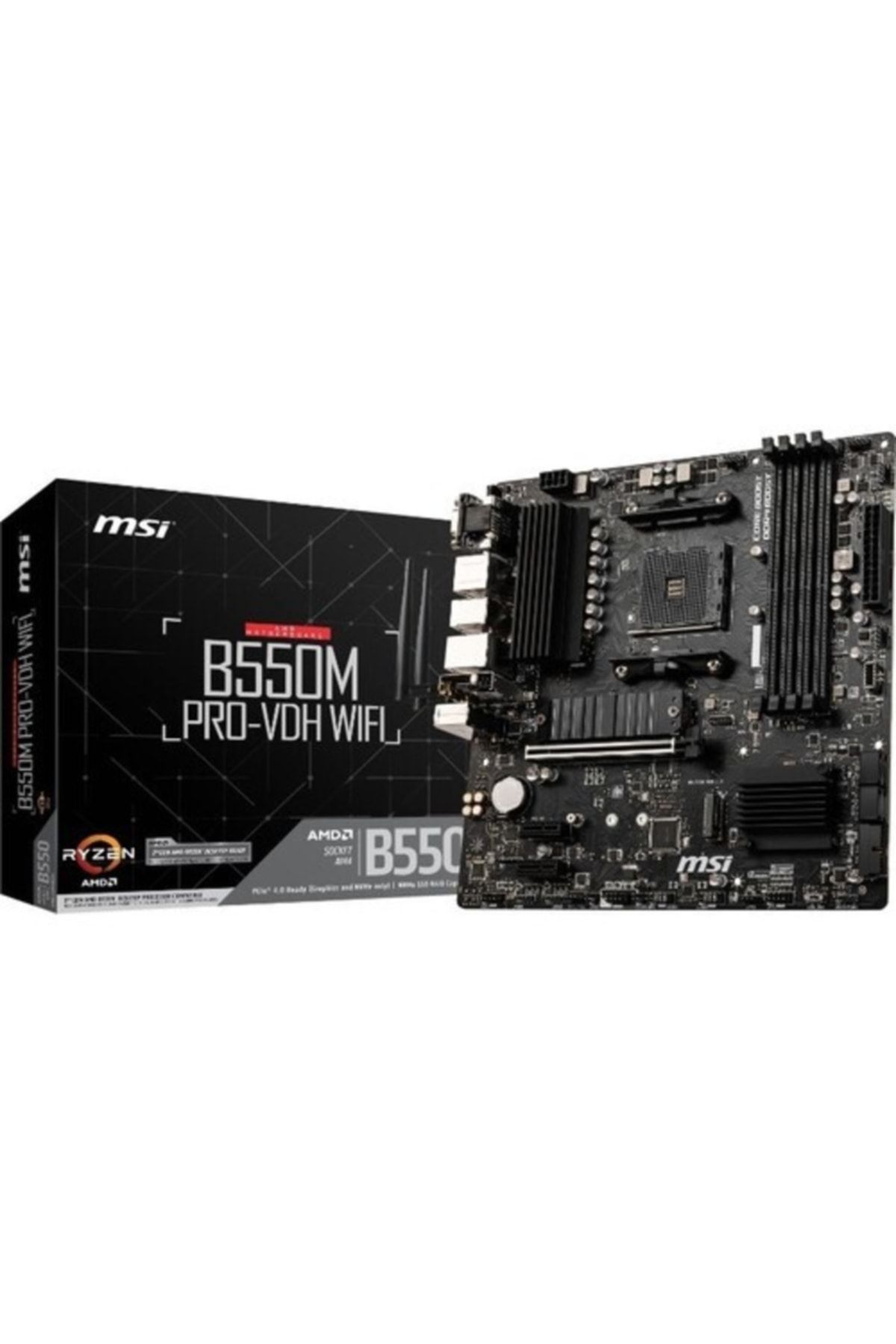 MSI-B550m Pro-vdh WiFi B550 4xddr4 Vga/dvi/hdmi 2xm.2 1xglan Usb3.1 Am4 Motherboard 3