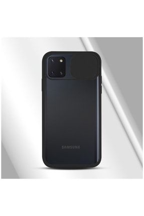Samsung Galaxy Note 10 Lite Uyumlu Kılıf Kamera Lens Korumalı Kılıf Siyah 2199-m398